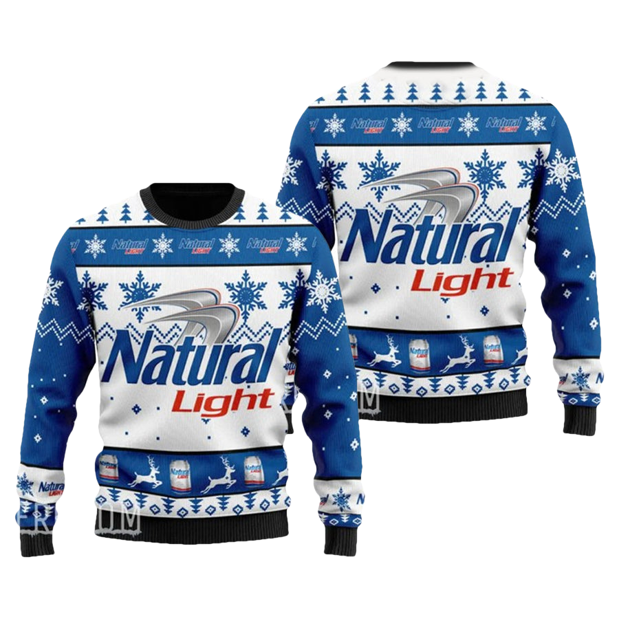 Natural Light Ugly Christmas Sweater - Moonbestprint