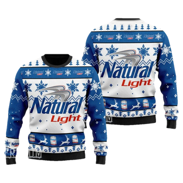 Natural Light Ugly Christmas Sweater - Moonbestprint