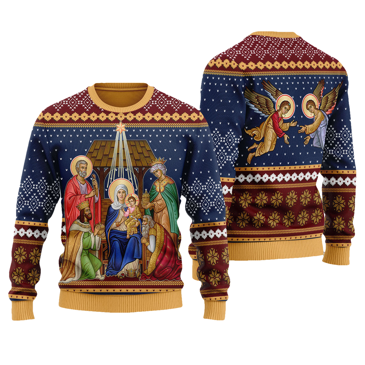 Nativity of Jesus Christ Ugly Christmas Sweater - Moonbestprint