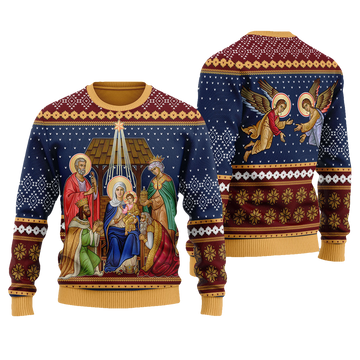 Nativity of Jesus Christ Ugly Christmas Sweater - Moonbestprint