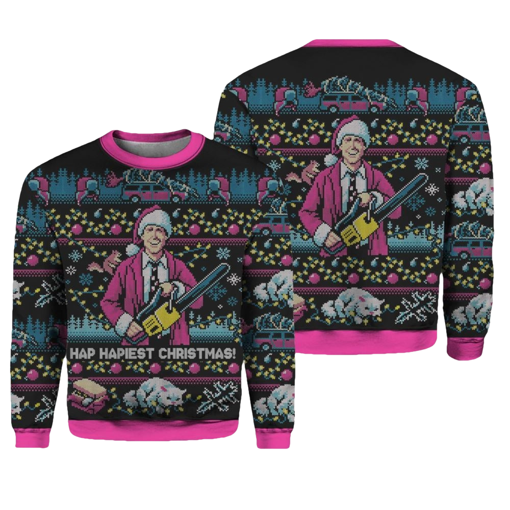 National Lampoons Vacation Hap Hapiest Christmas Sweater - Moonbestprint