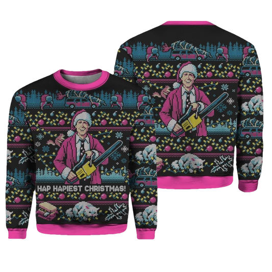 National Lampoons Vacation Hap Hapiest Christmas Sweater - Moonbestprint