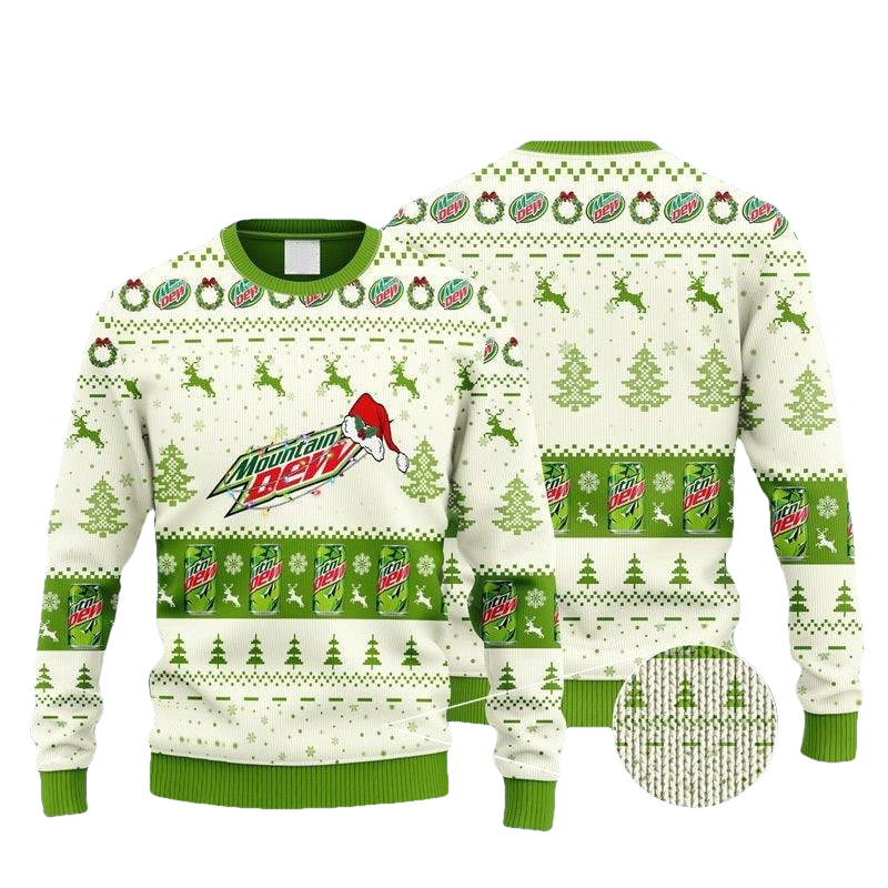 Mountain Dew Santa Christmas Ugly Sweater - Moonbestprint