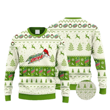 Mountain Dew Santa Christmas Ugly Sweater - Moonbestprint