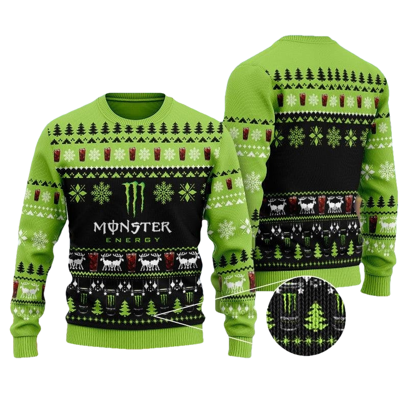 Monster Energy Ugly Christmas Sweater - Moonbestprint