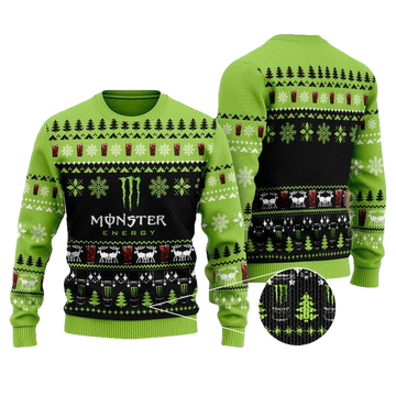 Monster Energy Ugly Christmas Sweater - Moonbestprint