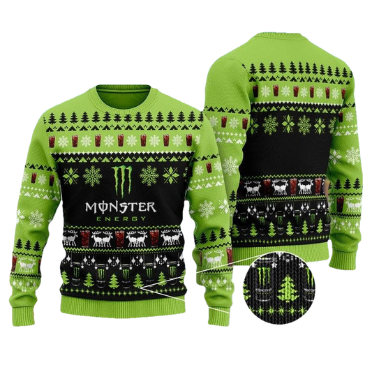 Monster Energy Ugly Christmas Sweater - Moonbestprint