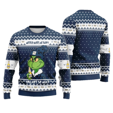 Modelo Beer Make Grinch Happy Ugly Sweater - Moonbestprint