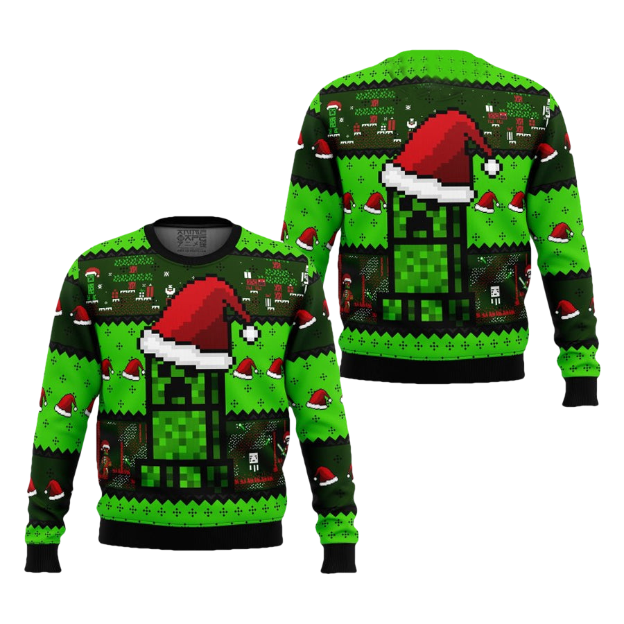 Minecraft Creep Ugly Christmas Sweater - Moonbestprint