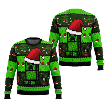 Minecraft Creep Ugly Christmas Sweater - Moonbestprint