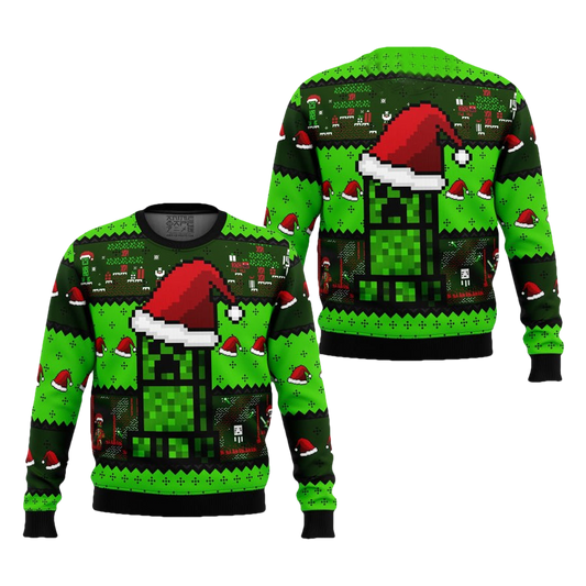 Minecraft Creep Ugly Christmas Sweater - Moonbestprint