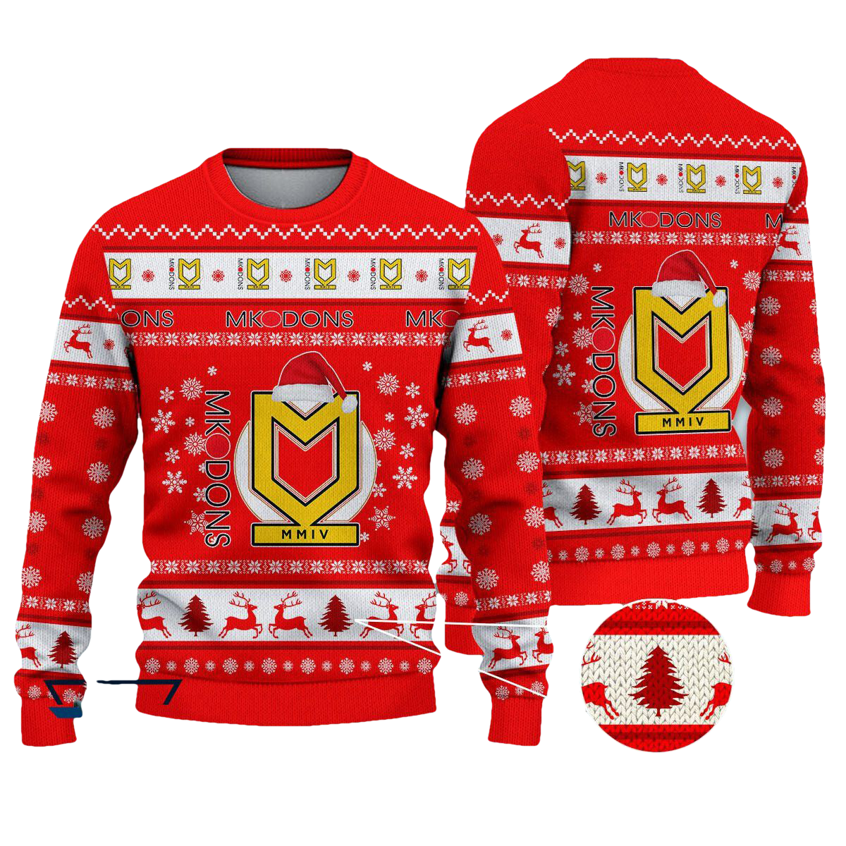 Milton Keynes Dons Christmas Ugly Sweater - Moonbestprint