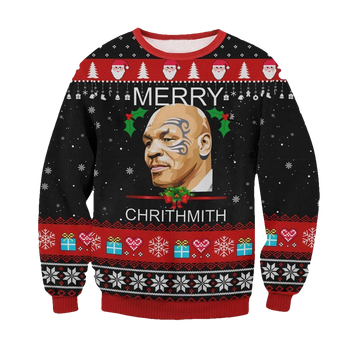 Mike Tyson Merry Chrithmith Ugly Sweater - Moonbestprint