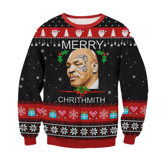Mike Tyson Merry Chrithmith Ugly Sweater - Moonbestprint