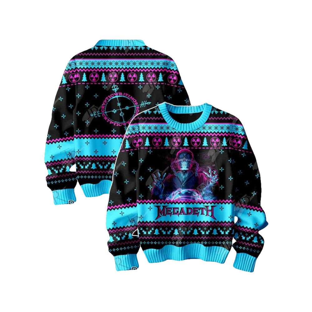 Megadeth Cryptic Ugly Christmas Sweater - Moonbestprint