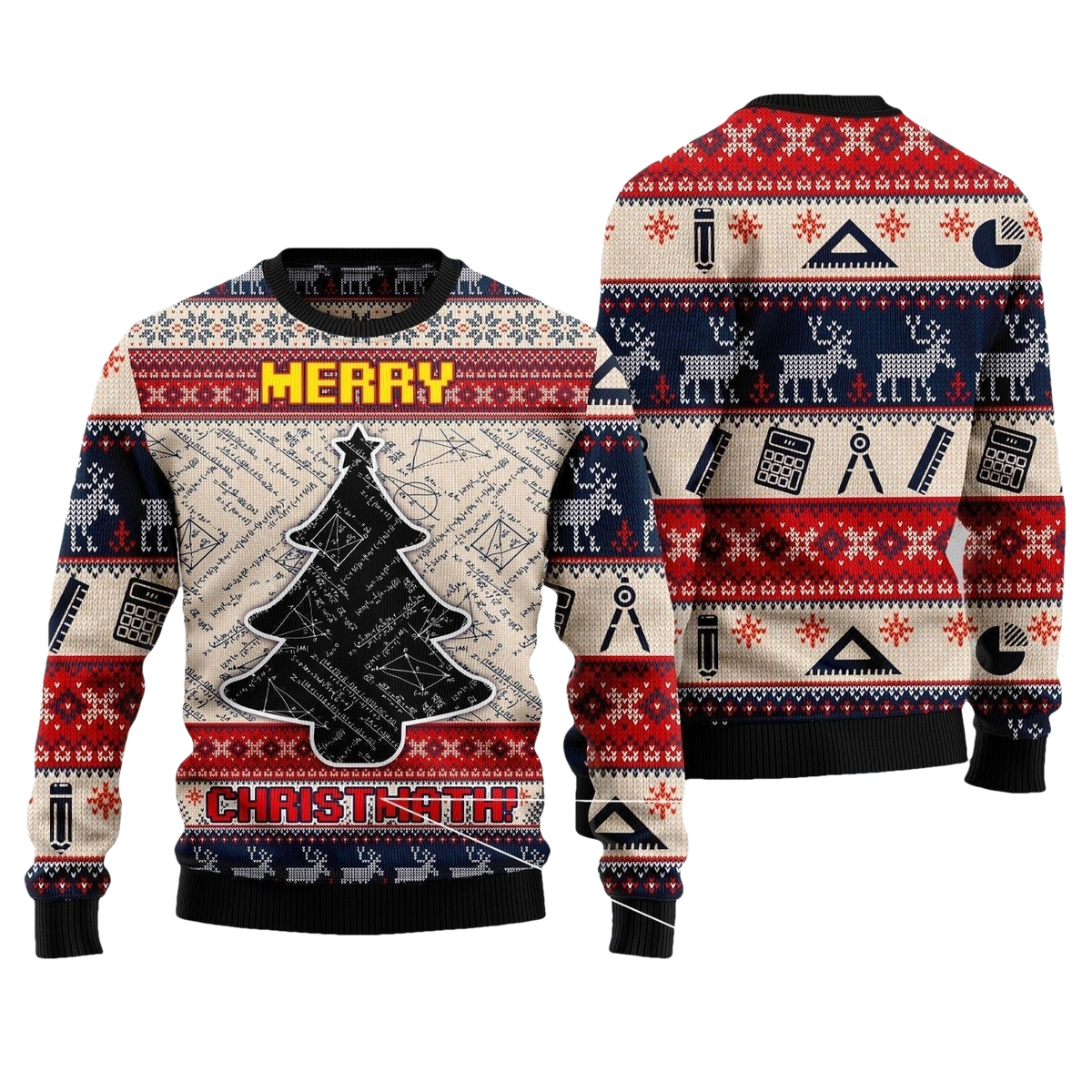 Math Merry Christmath Ugly Sweater - Moonbestprint