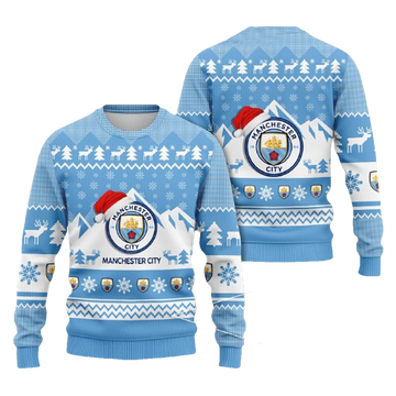 Manchester City Ugly Christmas Sweater - Moonbestprint