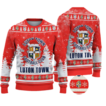 Luton Town Ugly Christmas Sweater Jumper - Moonbestprint
