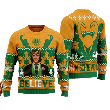Loki Believe Ugly Christmas Sweater - Moonbestprint