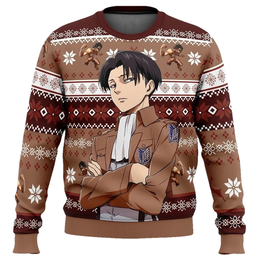 Levi Ackerman Attack on Titan Ugly Christmas Sweater - Moonbestprint