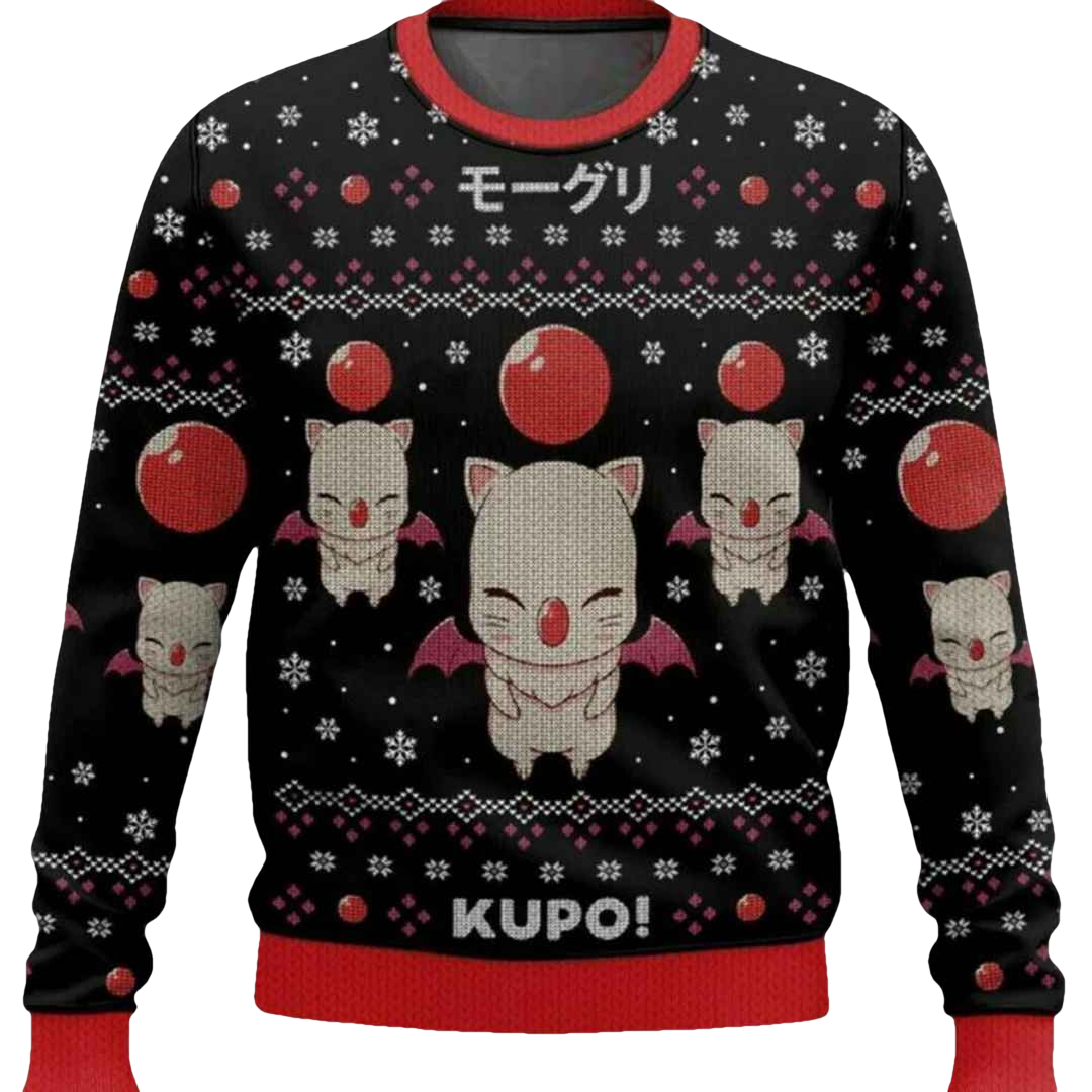 Kupo Moogle Final Fantasy Ugly Christmas Sweater - Moonbestprint