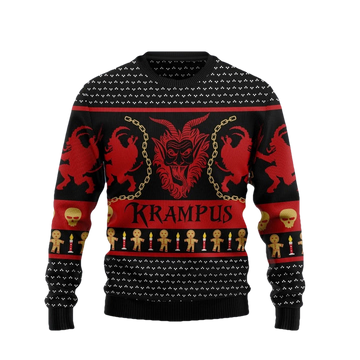 Krampus Black Red Ugly Christmas Sweater - Moonbestprint