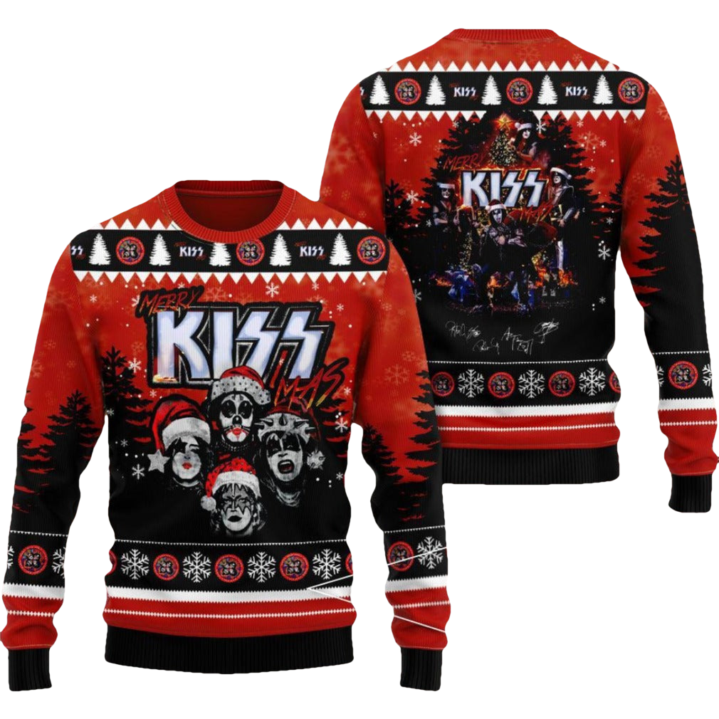Kiss Heavy Metal Band Ugly Xmas Sweater - Moonbestprint