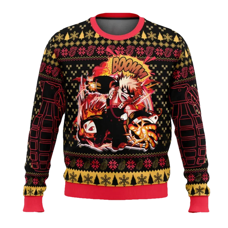Katsuki Bakugo My Hero Academia Ugly Christmas Sweater - Moonbestprint