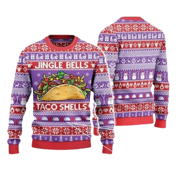 Jingle Bells Taco Shells Ugly Christmas Sweater - Moonbestprint