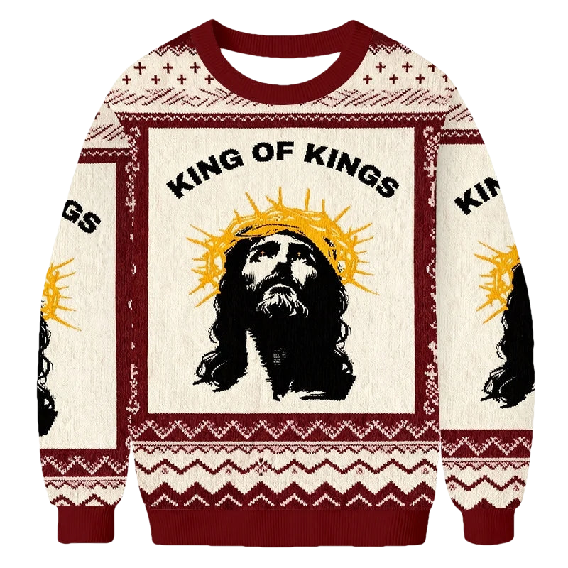 Jesus Is King Of Kings Ugly Sweater - Moonbestprint
