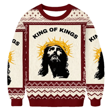 Jesus Is King Of Kings Ugly Sweater - Moonbestprint