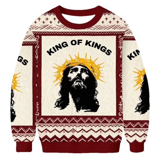 Jesus Is King Of Kings Ugly Sweater - Moonbestprint