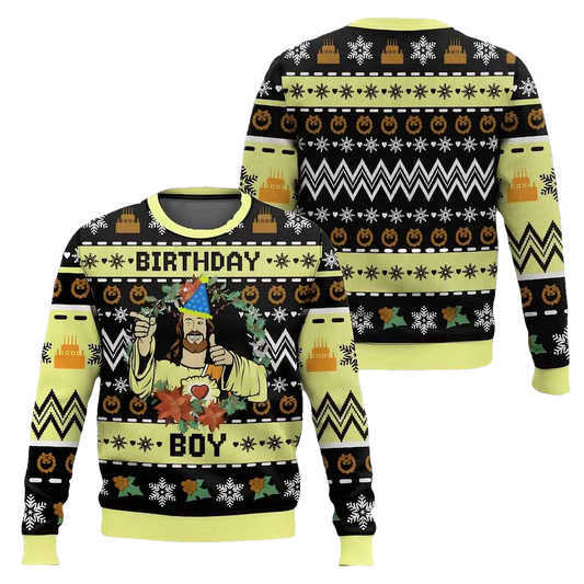 Jesus Birthday Boy Ugly Christmas Sweater - Moonbestprint