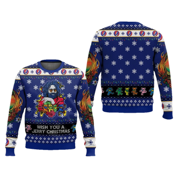 Jerry Garcia Grateful Dead Ugly Christmas Sweater - Moonbestprint