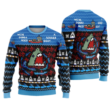 Jaws Horror Movie Ugly Christmas Sweater - Moonbestprint