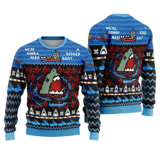 Jaws Horror Movie Ugly Christmas Sweater - Moonbestprint