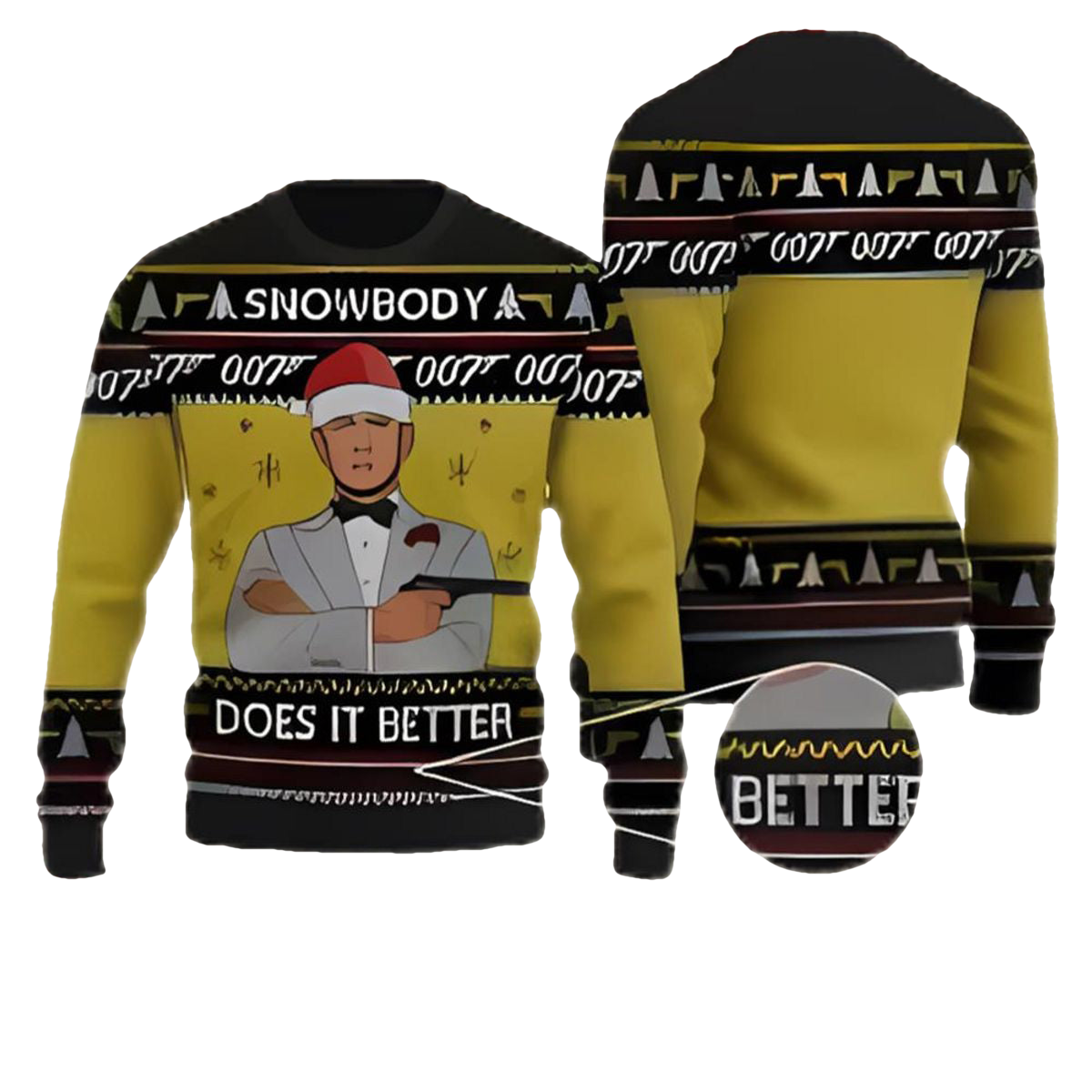 James Bond 007 Does It Better Ugly Christmas Sweater - Moonbestprint