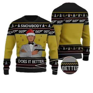 James Bond 007 Does It Better Ugly Christmas Sweater - Moonbestprint