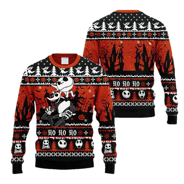 Jack And Zero Nightmare Before Xmas Ugly Christmas Sweater - Moonbestprint