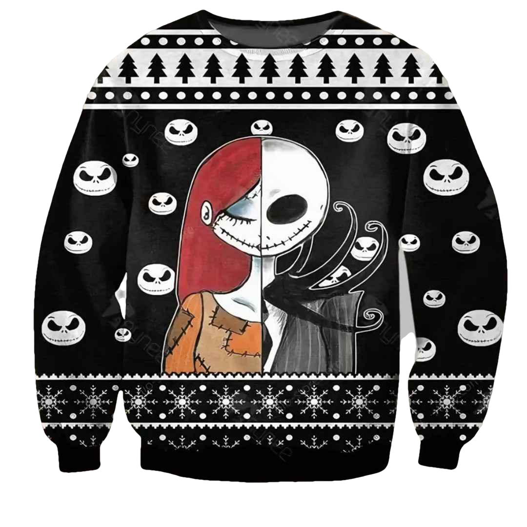 Jack And Sally Ugly Christmas Sweater - Moonbestprint