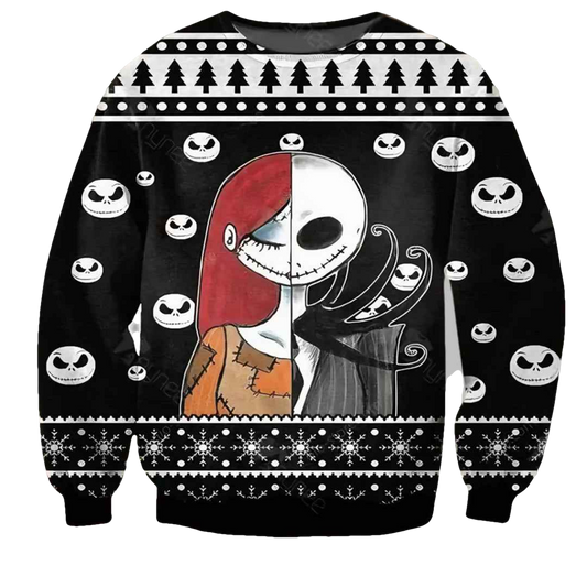 Jack And Sally Ugly Christmas Sweater - Moonbestprint