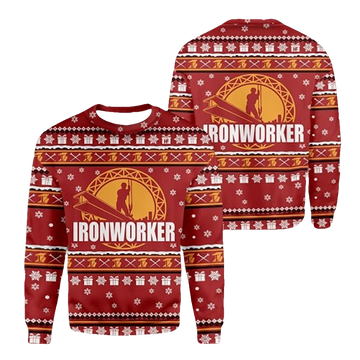 Ironworker ugly Christmas Sweater - Moonbestprint