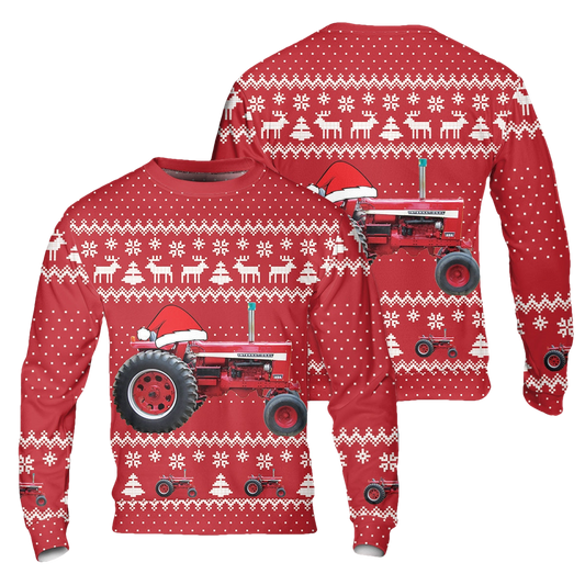 International Harvester 856 Tractor Ugly Christmas Sweater - Moonbestprint