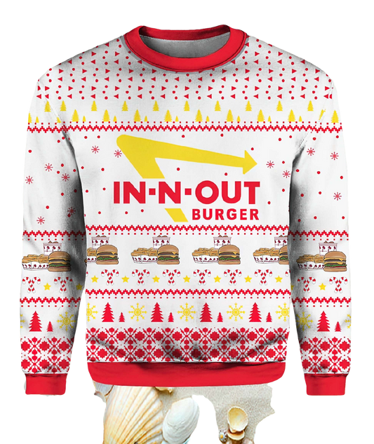 In N Out Burger Ugly Christmas Sweater - Moonbestprint