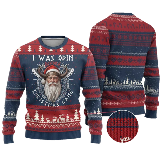 I Was Odin Before Christmas Came Viking Ugly Sweater - Moonbestprint