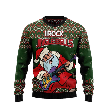 I Rock Jingle Bells Ugly Christmas Sweater - Moonbestprint