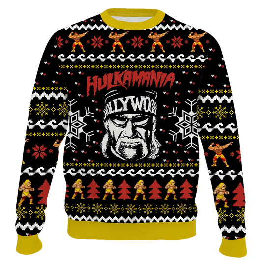 Hulkamania Hulk Hogan Ugly Christmas Sweater - Moonbestprint