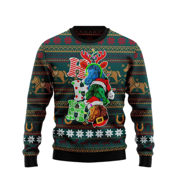 Horse Ho Ho Ho Ugly Christmas Sweater - Moonbestprint