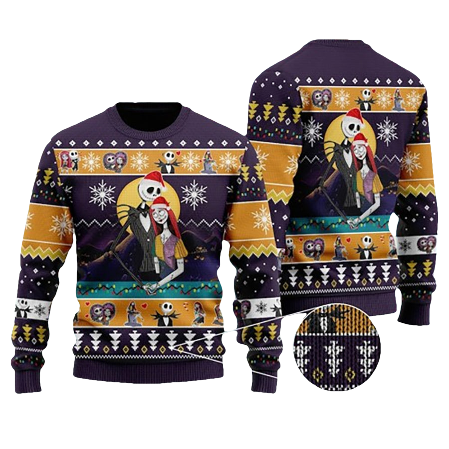 Horror Movie Nightmare Before Ugly Christmas Sweater - Moonbestprint