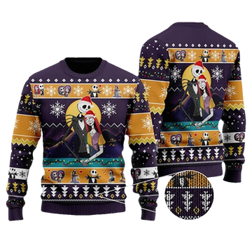 Horror Movie Nightmare Before Ugly Christmas Sweater - Moonbestprint